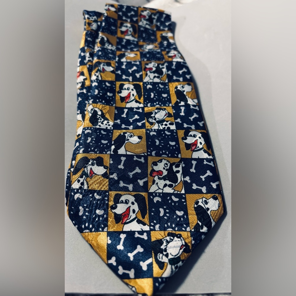 101 Dalmatians Dogs Necktie Renaissance Handmade 100% Polyster
